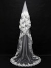 One-tier White/Ivory Chapel Bridal Veils with Sequin #LDB03010107