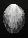 Four-tier White/Ivory Elbow Bridal Veils with Beading #LDB03010113