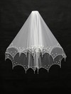 Two-tier Ivory/White Elbow Bridal Veils with Sequin/Faux Pearl #LDB03010118