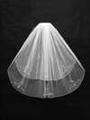 Two-tier White/Ivory Elbow Bridal Veils with Sequin/Beading #LDB03010141