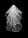 Four-tier White Fingertip Bridal Veils with Bone Binding #LDB03010145