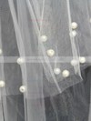 Four-tier White Fingertip Bridal Veils with Faux Pearl #LDB03010147