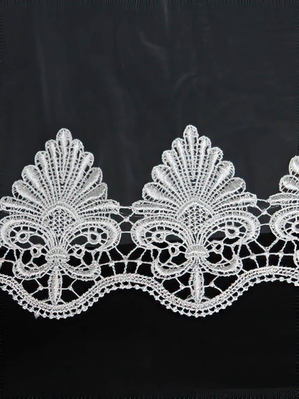 Four-tier White/Ivory Chapel Bridal Veils with Applique #LDB03010152