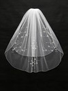 Two-tier White/Ivory Elbow Bridal Veils with Beading/Sequin #LDB03010158