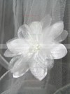 Four-tier White/Ivory Fingertip Bridal Veils with Faux Pearl/Satin Flower/Bone Binding #LDB03010160