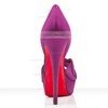 Women's Purple Satin Pumps with Ruched #LDB03030295