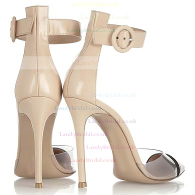 Women's Champagne Real Leather Pumps with Buckle #LDB03030316