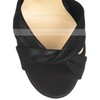 Women's Black Satin Peep Toe with Buckle/Ruched #LDB03030322