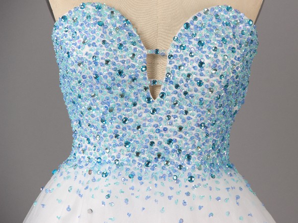 Amazing White Tulle Sweetheart Crystal Detailing Short/Mini Cocktail Dresses #LDB02019147