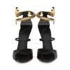 Women's Black Real Leather Sandals #LDB03030330