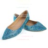 Women's Blue Real Leather Closed Toe with Crystal #LDB03030359