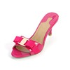 Women's Fuchsia Patent Leather Pumps with Buckle #LDB03030363