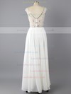 Chiffon Sheath/Column Beading Scoop Neck Cap Straps Long Prom Dresses #LDB02019151
