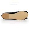 Women's Black Real Leather Closed Toe with Bowknot #LDB03030378
