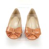 Women's  Patent Leather Closed Toe with Bowknot #LDB03030385