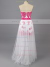 Elegant Satin Tulle with Appliques Lace Asymmetrical Sheath/Column Prom Dresses #LDB02042457
