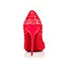 Women's Red Patent Leather Pumps with Rivet #LDB03030403