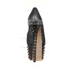 Women's Black Sparkling Glitter Pumps with Sparkling Glitter/Rivet #LDB03030407