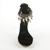 Women's Black Suede Pumps with Others #LDB03030431