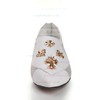 Women's White Real Leather Closed Toe with Hollow-out #LDB03030453