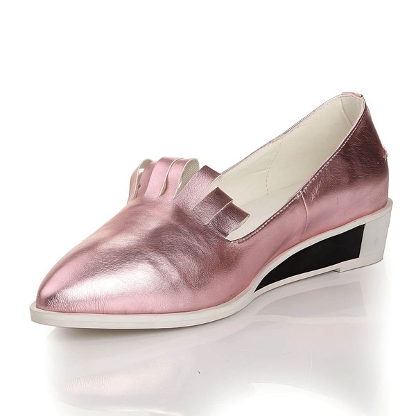 Women's Pink Real Leather Closed Toe #LDB03030455