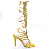 Women's Yellow Velvet Sandals with Buckle #LDB03030466
