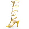 Women's Yellow Velvet Sandals with Buckle #LDB03030466