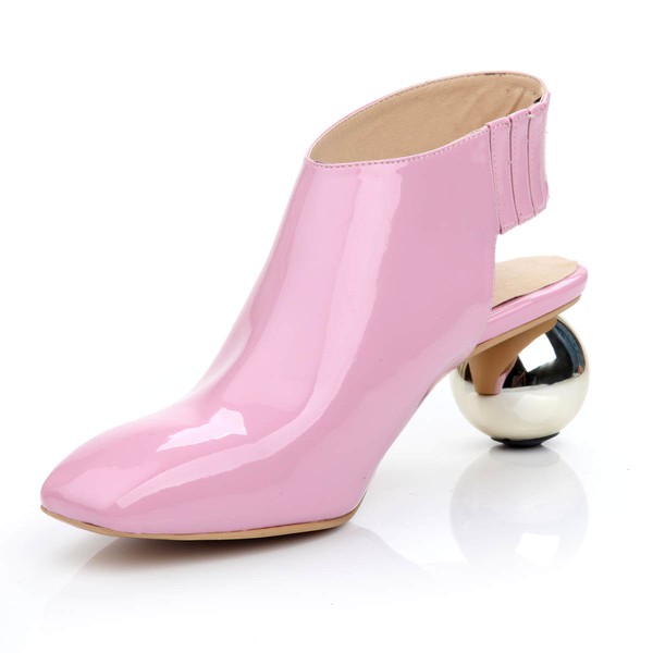 Women's Pink Patent Leather Closed Toe