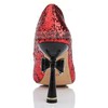 Women's Red Sparkling Glitter Pumps with Bowknot/Sparkling Glitter #LDB03030476