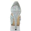 Women's  Real Leather Pumps with Crystal/Crystal Heel #LDB03030482