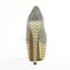 Women's  Real Leather Pumps with Crystal/Rivet #LDB03030490