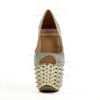 Women's  Real Leather Pumps with Crystal/Rivet #LDB03030490
