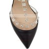 Women's Black Real Leather Pumps with Buckle #LDB03030496
