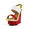 Women's Red Patent Leather Sandals with Buckle #LDB03030506