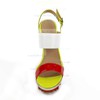 Women's Red Patent Leather Sandals with Buckle #LDB03030506