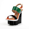Women's Black Patent Leather Sandals with Buckle #LDB03030507