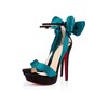 Women's Multi-color Satin Pumps with Bowknot #LDB03030528