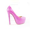 Women's Pink Patent Leather Pumps with Others #LDB03030532