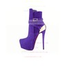 Women's Lilac Suede Pumps with Buckle #LDB03030538