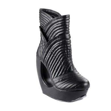 Women's Black Real Leather Closed Toe with Ruched #LDB03030544