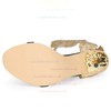 Women's Gold Real Leather Pumps with Buckle/Hollow-out #LDB03030553