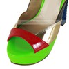 Women's Multi-color Patent Leather Pumps with Buckle/Split Joint #LDB03030564