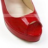 Women's Red Patent Leather Pumps #LDB03030583