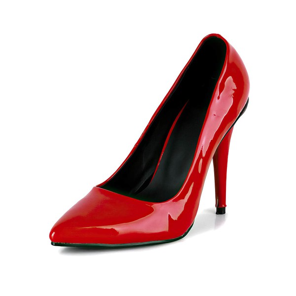Women's Red Patent Leather Pumps #LDB03030610