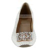 Women's White Patent Leather Pumps with Crystal/Pearl #LDB03030617