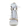Women's White Real Leather Ankle Boots with Zipper/Lace-up #LDB03030621