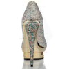 Women's Multi-color Suede Pumps with Crystal/Crystal Heel #LDB03030627