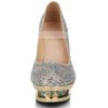 Women's Multi-color Suede Pumps with Crystal/Crystal Heel #LDB03030627