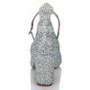 Women's Multi-color Real Leather Pumps with Buckle/Crystal/Crystal Heel #LDB03030631