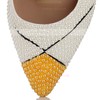 Women's White Patent Leather Flats with Imitation Pearl #LDB03030641